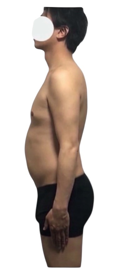 千葉市パーソナルジム FITNESS BEGINNERS ボディメイク前 男性 ビフォー